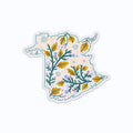 New Brunswick Floral Clear Vinyl Sticker