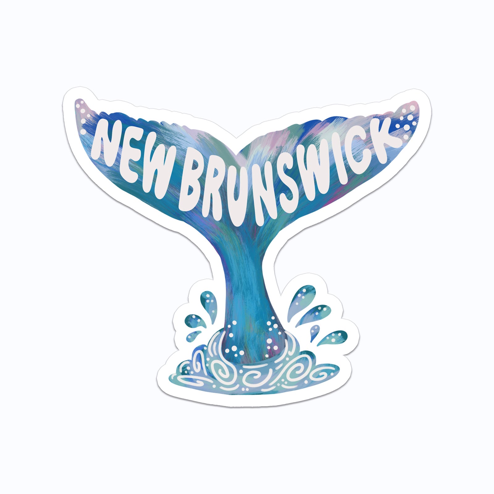 New Brunswick Whale Tail Vinyl Sticker