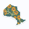 Ontario Green Sunflowers Vinyl Sticker