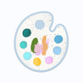 Artist's Paint Palette Vinyl Sticker