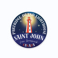 Partridge Island Round Saint John Vinyl Sticker