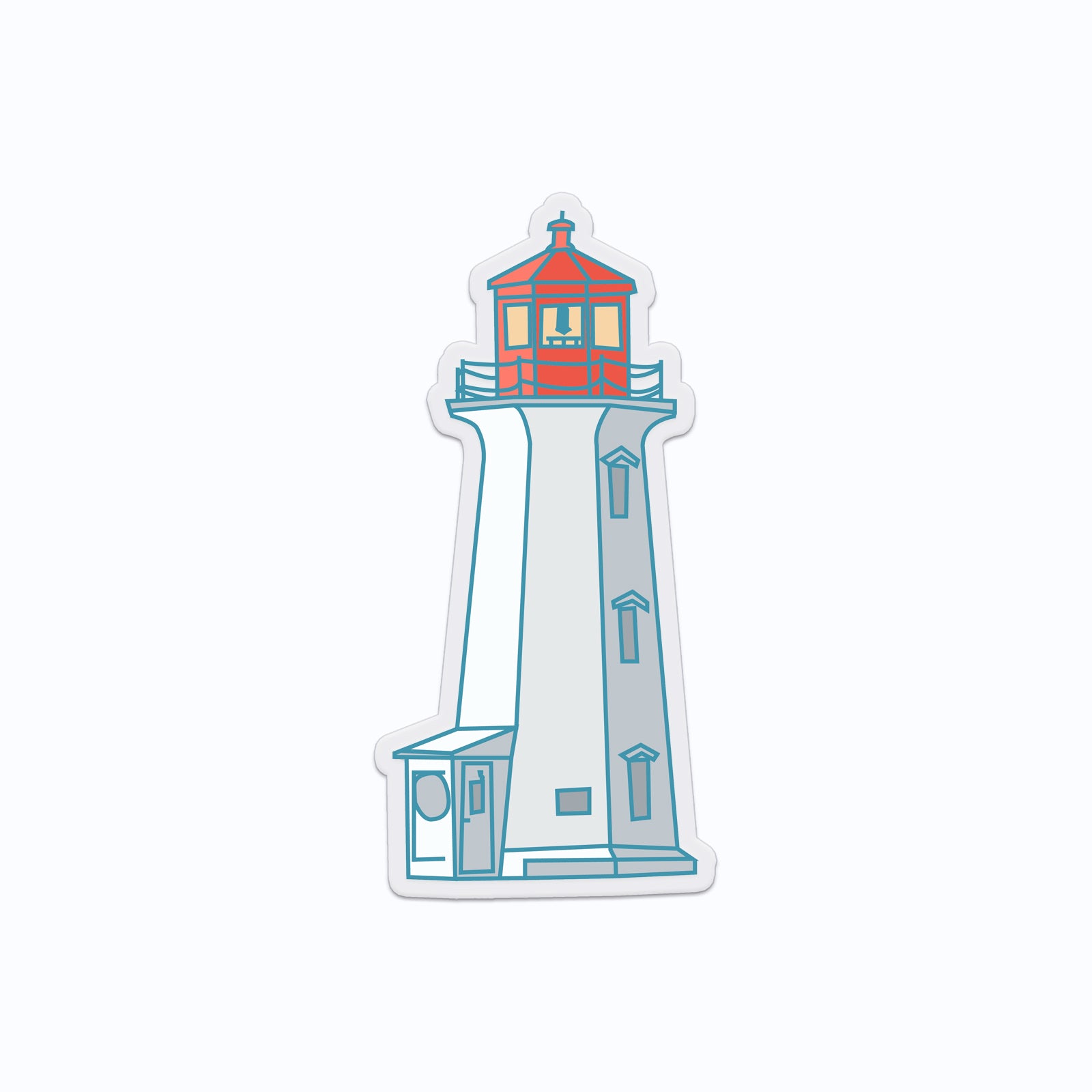 Peggy's Cove Lighthouse Clear Vinyl Sticker