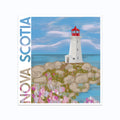Peggy's Cove Landscape Nova Scotia Text Vinyl Sticker