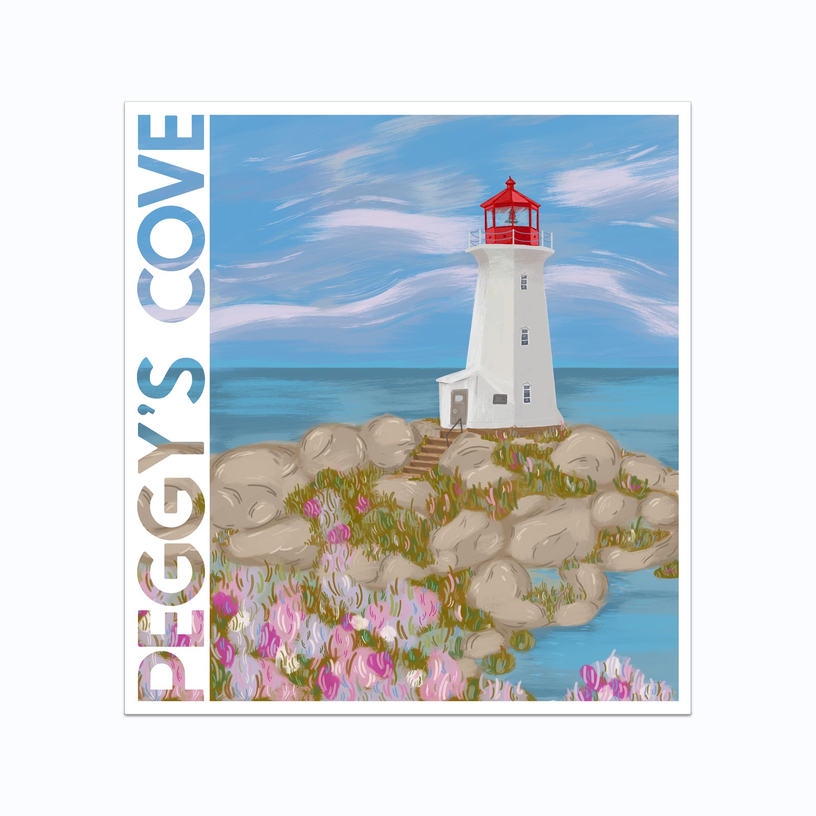 Peggy's Cove Landscape Vinyl Sticker