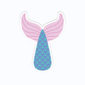 Pink & Blue Mermaid's Tail Vinyl Sticker