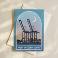 Port of Saint John Cranes Greeting Card