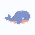 Purple Sleepy Whale Vinyl Sticker
