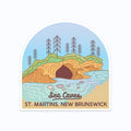 St. Martins NB Sea Caves Vinyl Sticker