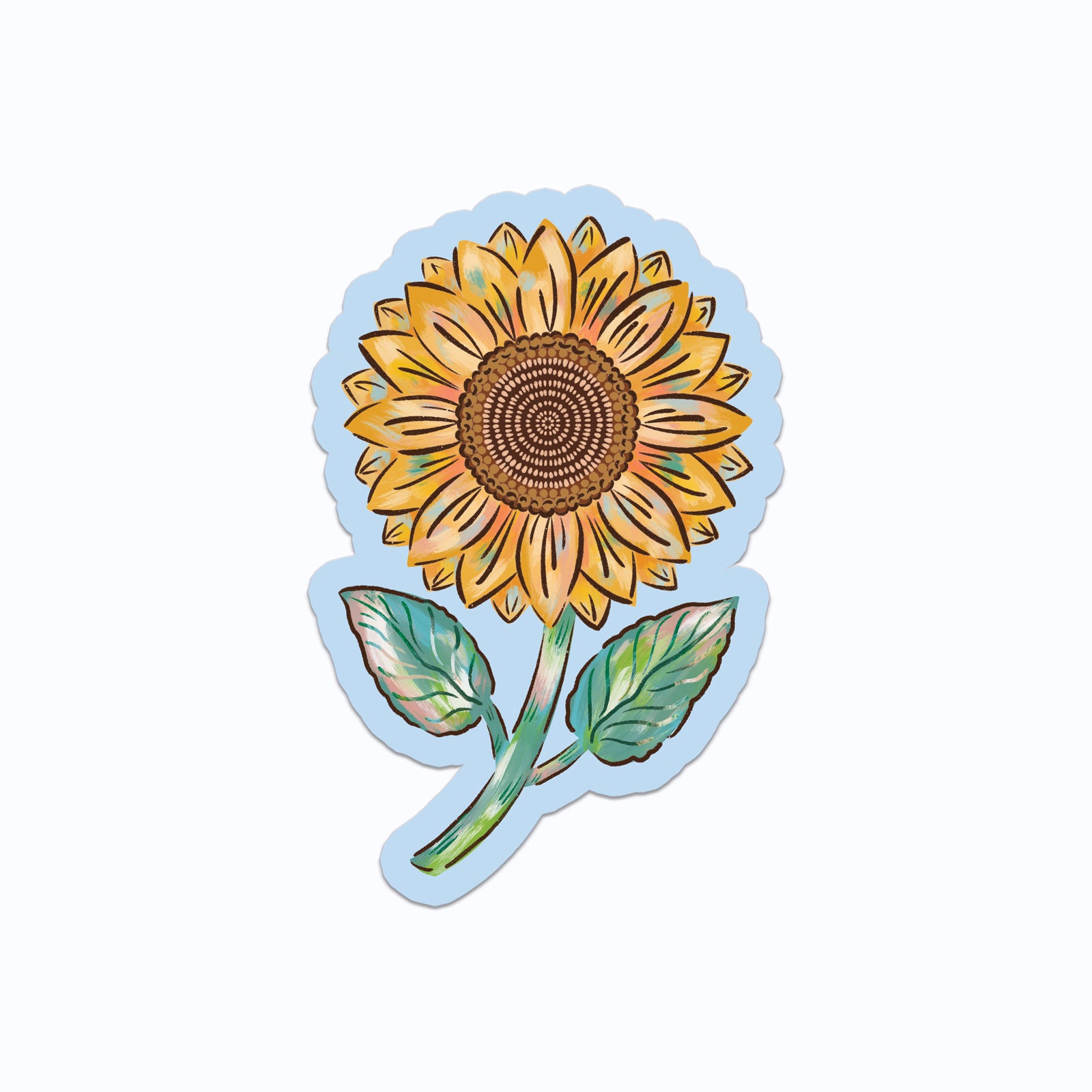 Sunflower Stem Vinyl Sticker