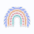 Boho Rainbow Clear Vinyl Sticker
